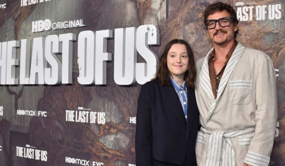 Actress Bella Ramsey and actor Pedro Pascal at the red carpet for "The Last of Us."