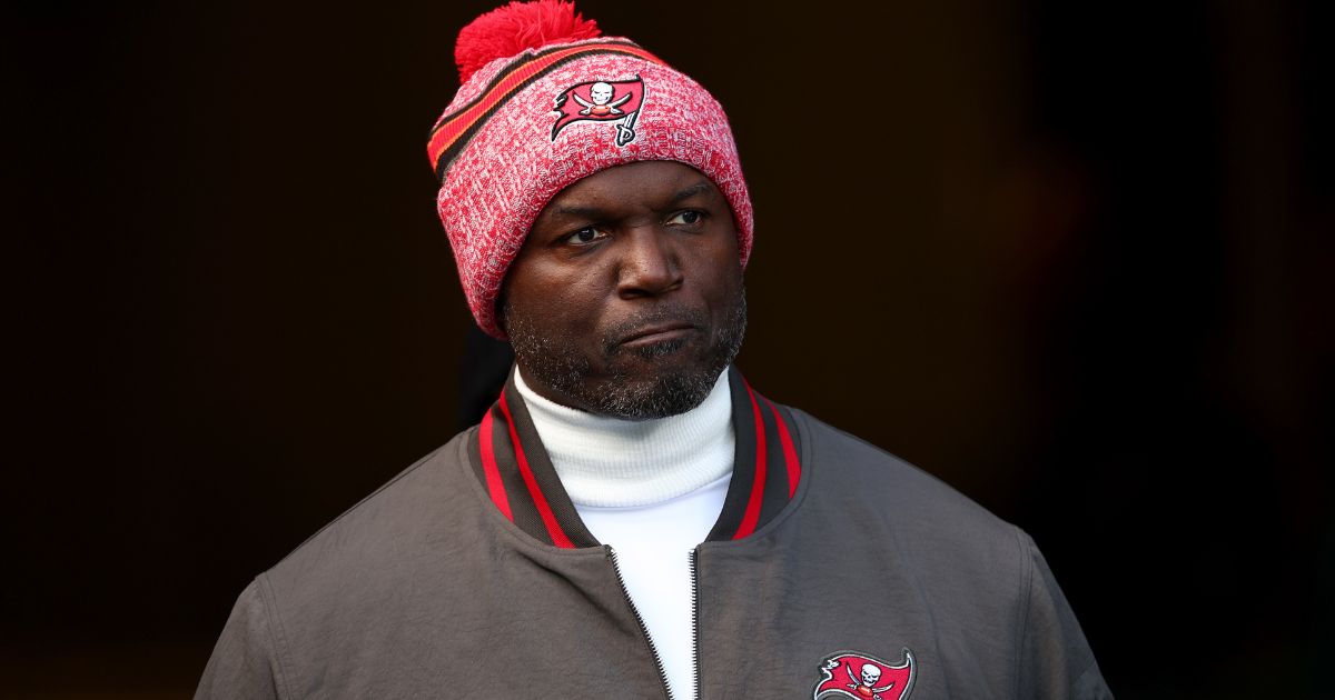 Tampa Bay Buccaneers head coach Todd Bowles walks onto the field before the game against the Carolina Panthers in Charlotte, North Carolina, on Jan. 7.