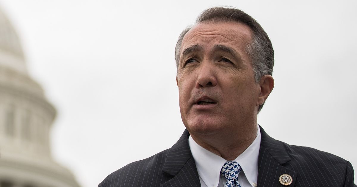 Then-Rep. Trent Franks speaks outside the Capitol in Washington on May 22, 2017.