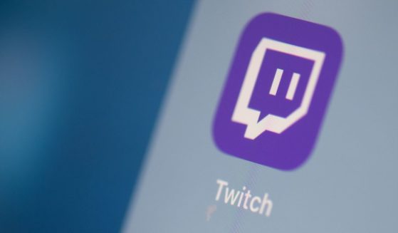 The logo of US live streaming platform Twitch.