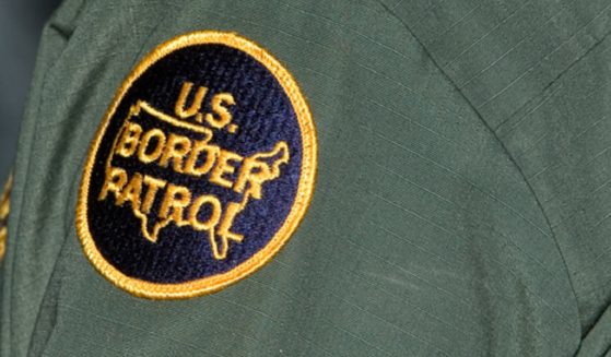 A Border Patrol agent's arm badge.
