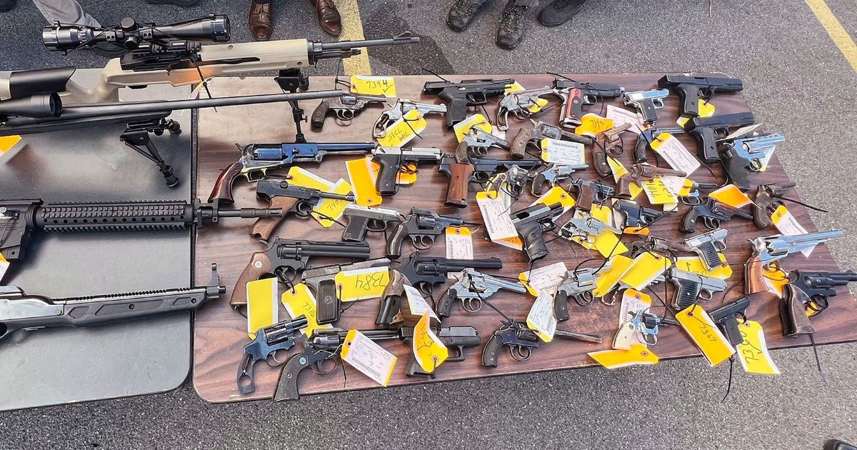 firearms that were surrendered to law enforcement at a gun buy-back event