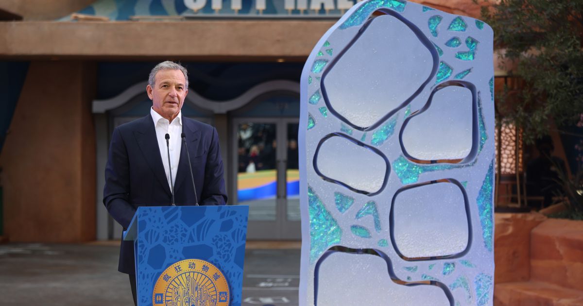 Bob Iger, CEO of The Walt Disney Company, speaks during the grand opening ceremony of Shanghai Disney Resort's Zootopia-themed area at Shanghai Disney Resort on December 19, 2023 in Shanghai, China.