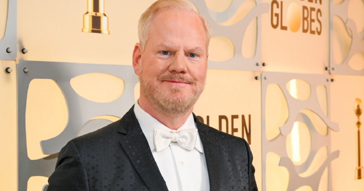 Comedian Jim Gaffigan is pictured on Sunday at the 81st Golden Globe Awards, sponsored by the winery Moët & Chandon.