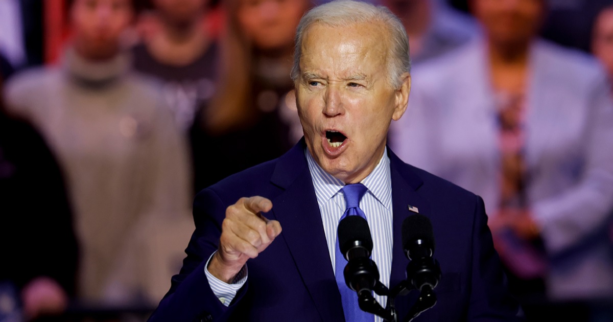 President Joe Biden speaks Tuesday at a campaign rally at George Mason Univers in Manassas, Virginia.