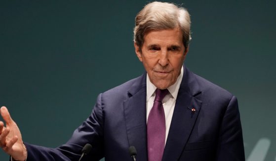 John Kerry, U.S. Special Presidential Envoy for Climate, is pictured in a file photo from Dec. 6 speaking during a news conference at the COP28 U.N. Climate Summit, in Dubai, United Arab Emirates.