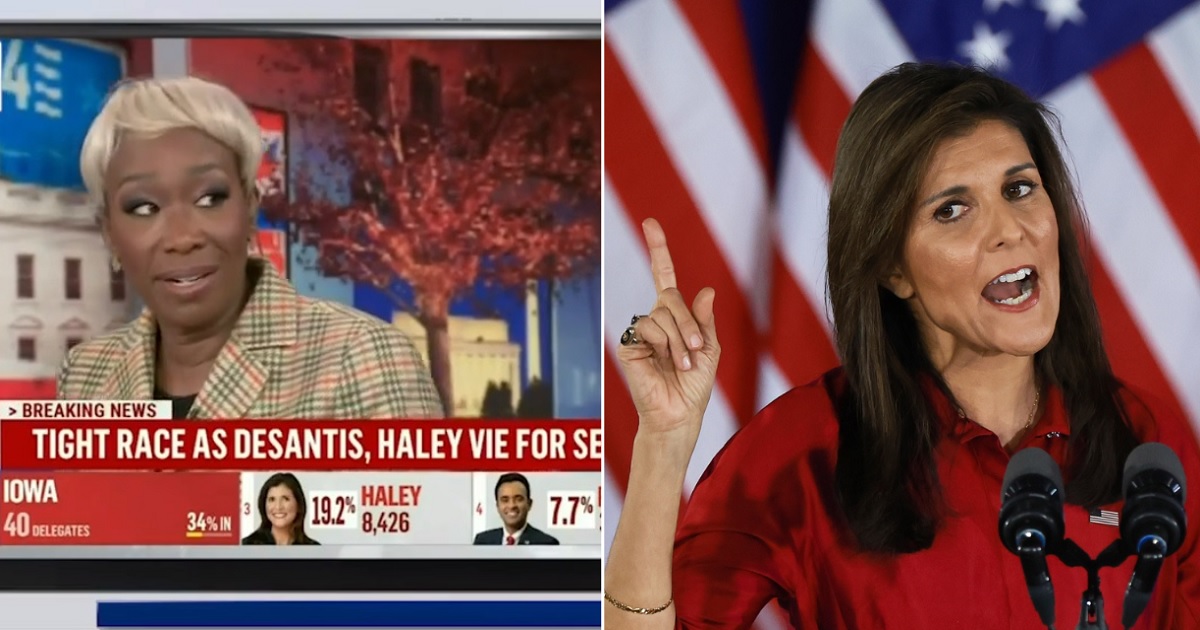 MSNBC host Joy Reid, left; former South Carolina Gov. Nikki Haley, right.