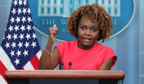 White House press secretary Karine Jean-Pierre, pictured in an October file photo, got 2024 off with a bang with her claim about Texas sending migrants to Democratic cities.