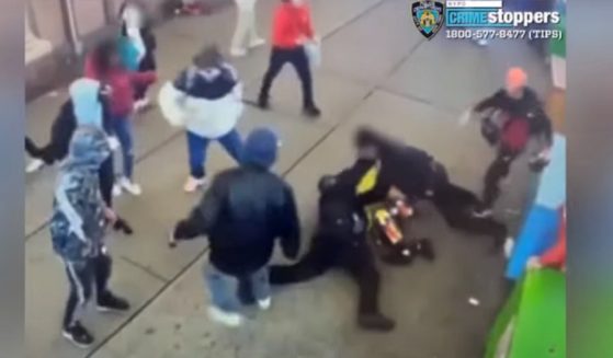 A gang of migrants attacks two New York City police officers on Jan. 27.