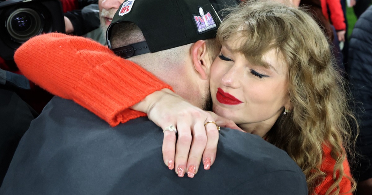 Pop star Taylor Swift hugs boyfriend Travis Kelce, a tight end for the NFL's Kansas City Chiefs, after the Chiefs 17-10 victory against the Baltimore Ravens in the AFC Championship Game in Baltimore on Sunday.