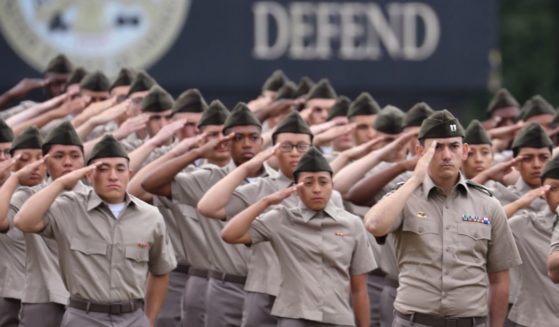 U.S. Army trainees attend their graduation ceremony during basic training at Fort Jackson in Columbia, South Carolina, on Sept. 29, 2022.