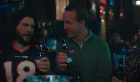 Peyton Manning, center, was one celebrity featured in Bud Light's Super Bowl commercial designed to boost sales following the 2023 boycott of the company.