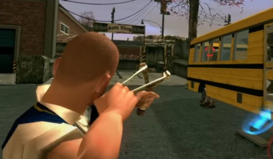 Some footage from the video game Bully by Rockstar Games.