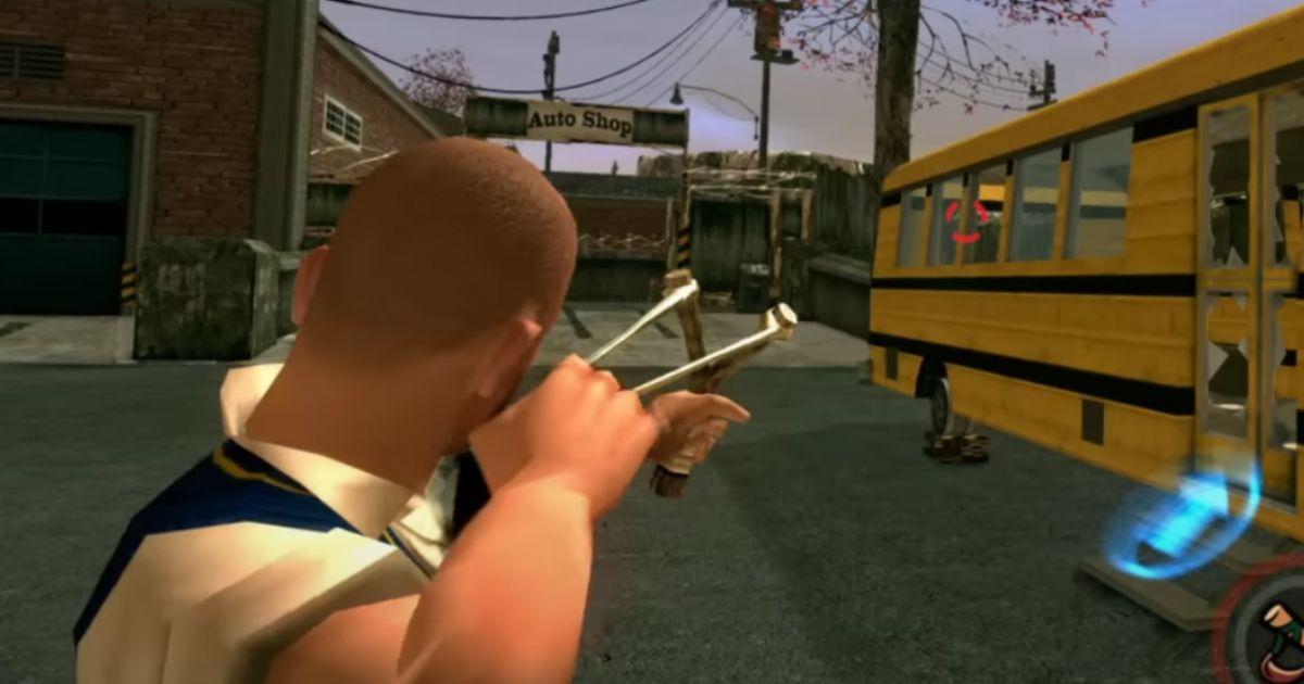 Some footage from the video game Bully by Rockstar Games.