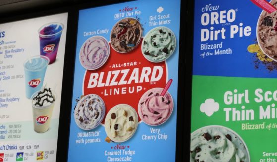 A stock photo shows the menu at a Dairy Queen in Lexington, Kentucky, on June 27, 2022.