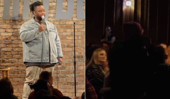 While performing in Kansas City, Missouri, recently, comedian David Lucas, left, made a George Floyd joke while talking to a heckler, which cause several people to leave the show.