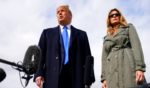 Former President Donald Trump and former first lady Melania Trump board Air Force One in October 2020. Donald Trump said Tuesday expect to see more of Melania on the campaign trail this year.