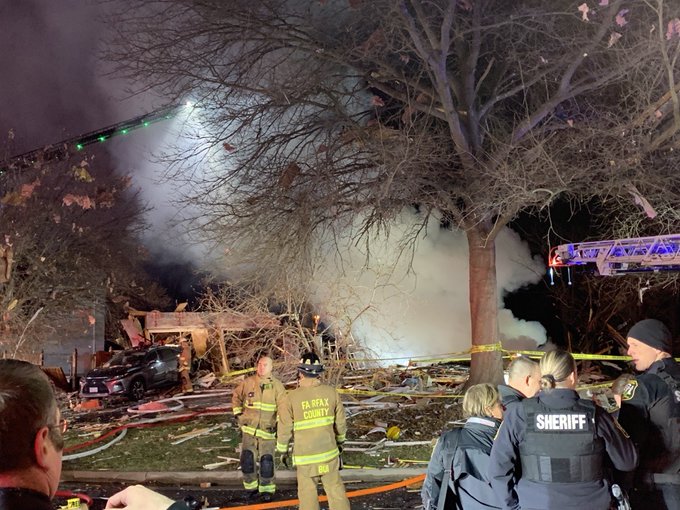 Firefighters had been investigating a gas leak when the house exploded.