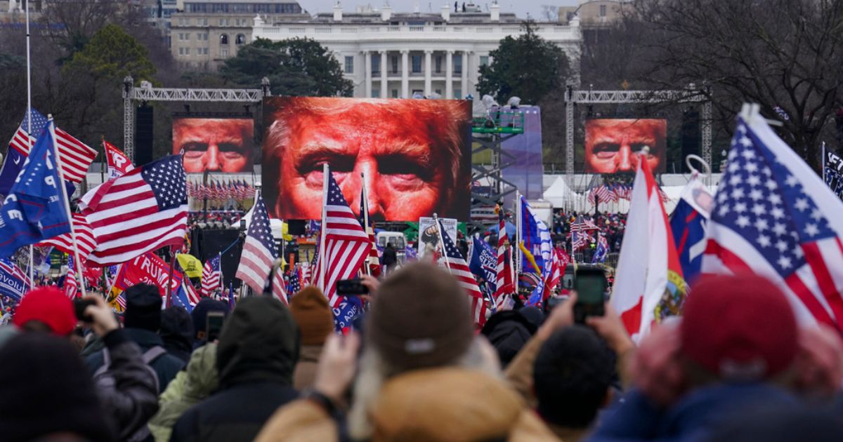 Trump supporters participate in a rally Jan. 6, 2021, in Washington, D.C.