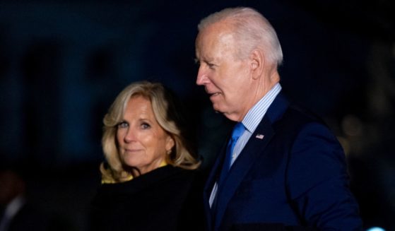 Joe Biden and Jill Biden arriving at the White House from a campaign trip