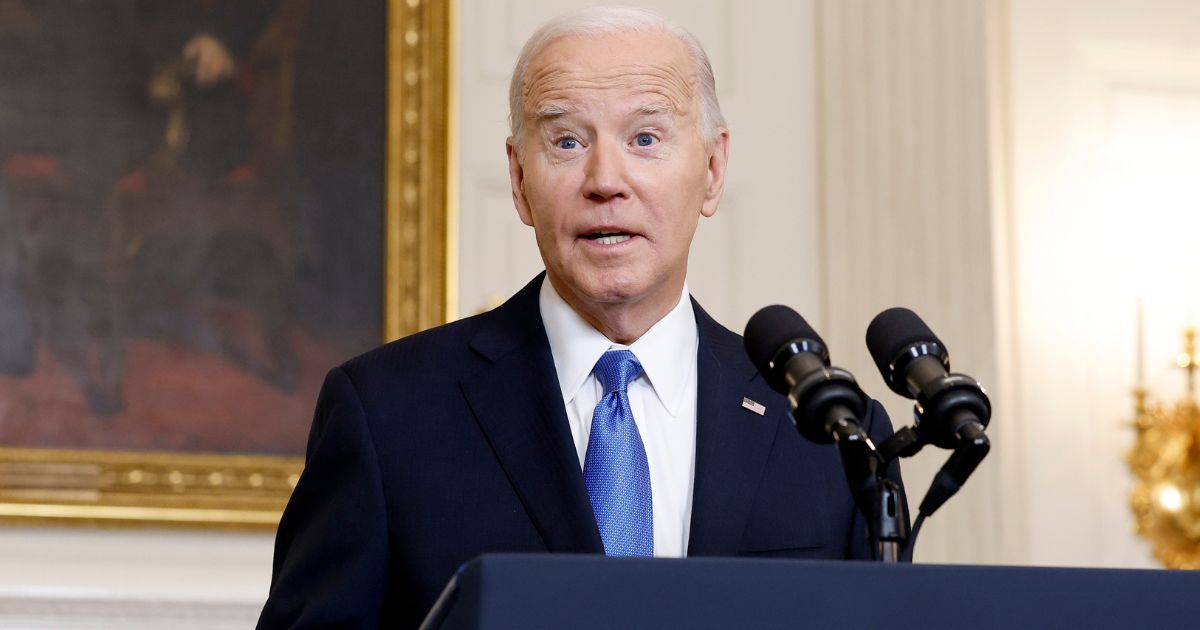 President Joe Biden speaks on the Senate's recent passage of the National Security Supplemental Bill from the White House in Washington, D.C., on Tuesday.
