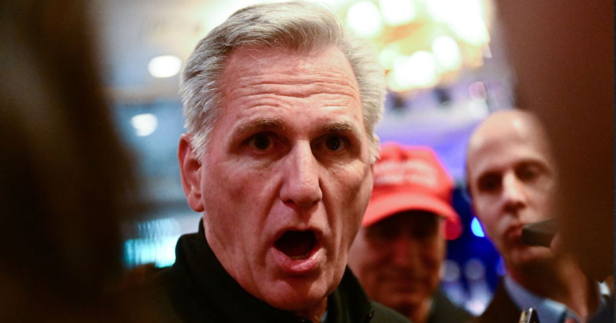 Former House Speaker Kevin McCarthy, seen in a Feb. 8 photo in Las Vegas, Nevada, visited Washington, D.C. this week, where the California Republican had harsh words for some of his former colleagues.