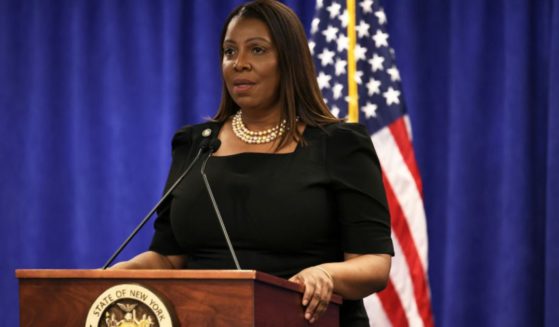 New York Attorney General Letitia James speaks during a news conference following a verdict against former U.S. President Donald Trump in a civil fraud trial on Feb. 16, in New York City.
