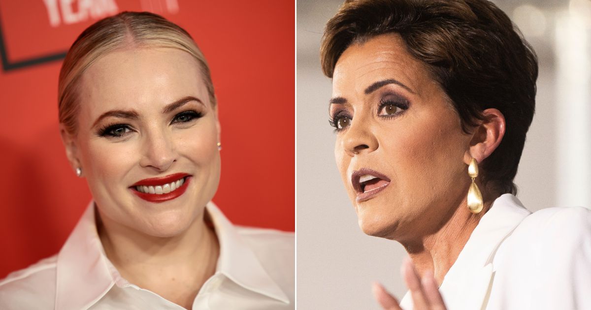 Meghan McCain, left, had a harsh response to an attempt by Arizona GOP senatorial candidate Kari Lake, right, to make amends with the McCain family.