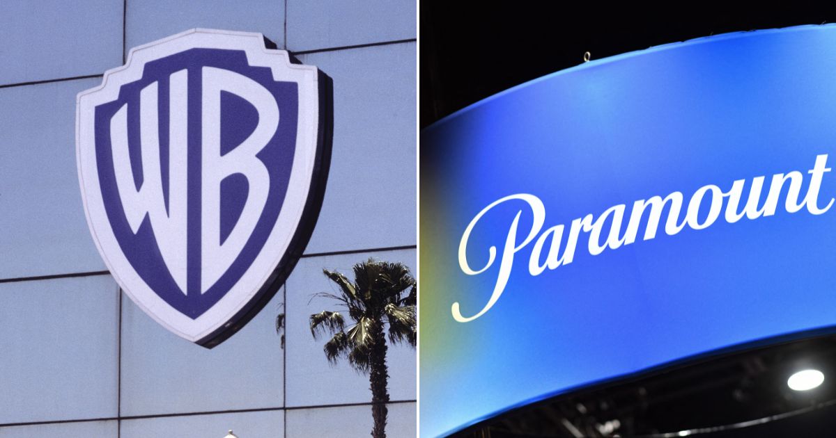 The Warner Bros. Discovery and Paramount+ logos displayed side-by-side.