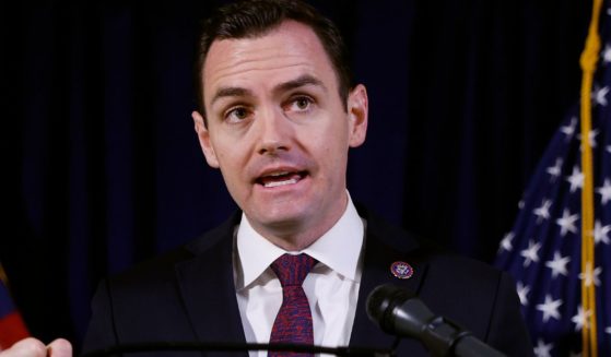 Chair of the House Select Committee on the Strategic Competition Between the United States and the Chinese Communist Party Mike Gallagher speaks during a news conference on Capitol Hill in Washington, D.C., on Feb. 28, 2023.