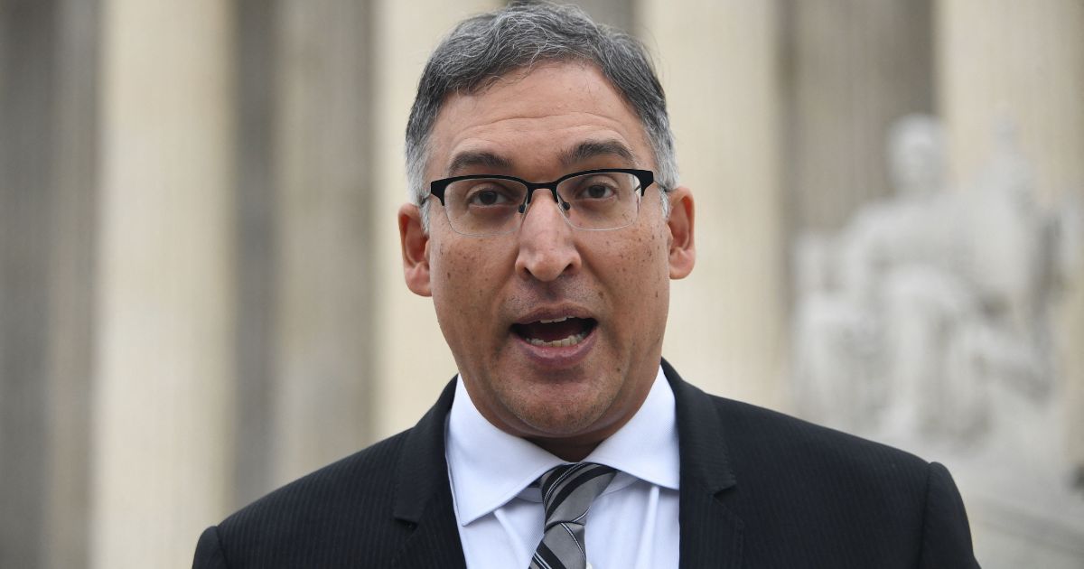 Attorney Neal Katyal speaks to the media in front of the U.S. Supreme Court in Washington, D.C., on Dec. 7, 2022.