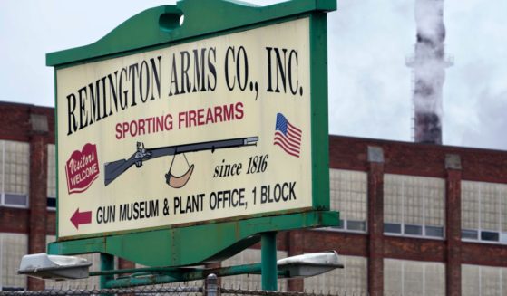 A sign for Remington Arms is displayed in front of their compound in Ilion, N.Y., Feb. 1, 2024. The nation’s oldest gun-maker is consolidating operations in Georgia and recently announced plans to shutter the Ilion factory in early March.