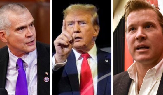 From left: Montana Congressman Matt Rosendale, former President Donald J. Trump and Montana U.S. Senate candidate Tim Sheehy.