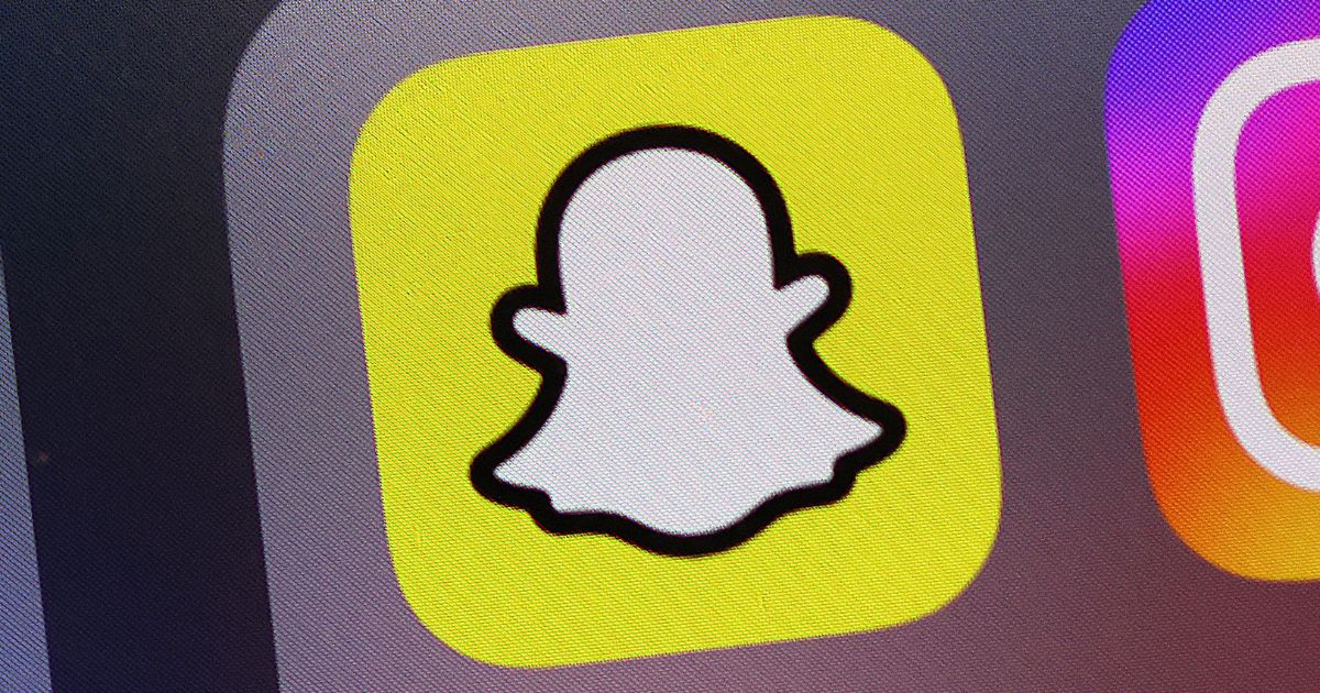The Snapchat app icon is pictured on Monday.