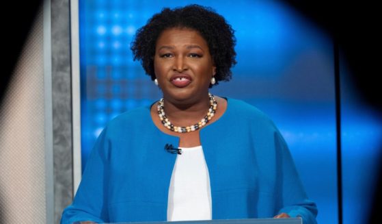 Stacey Abrams during a debate