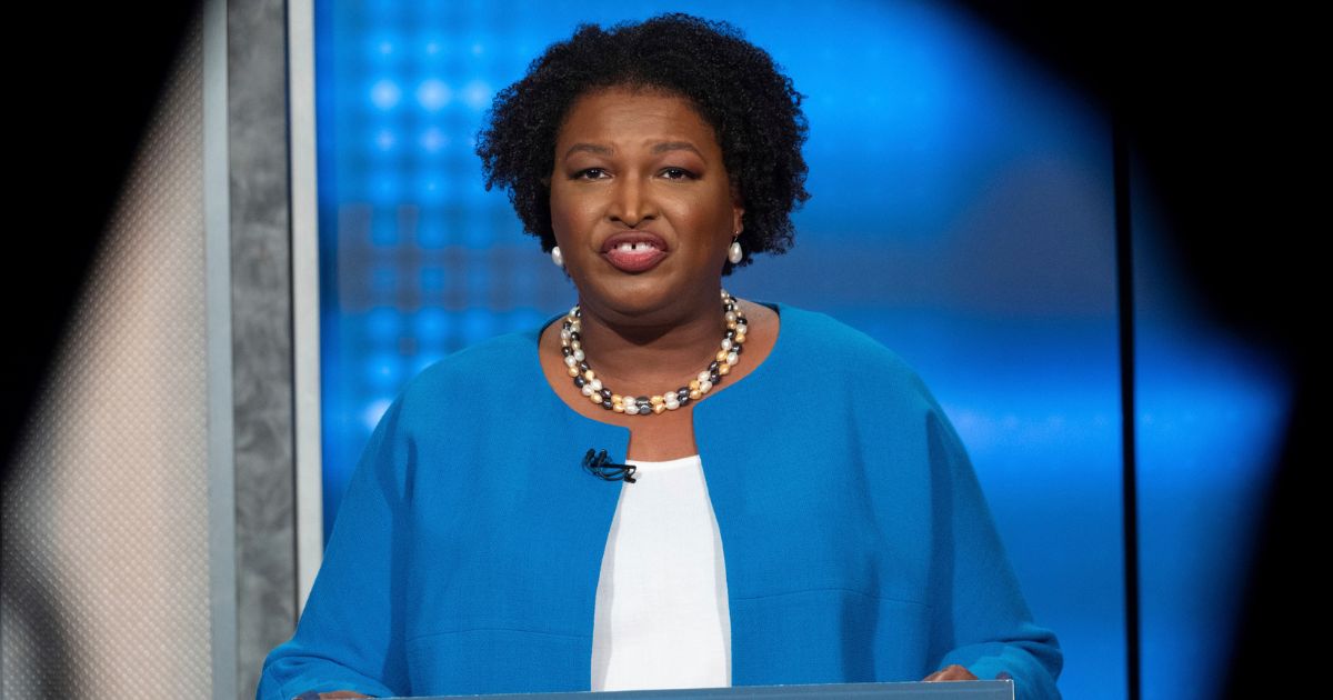 Stacey Abrams during a debate