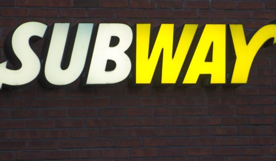 The Subway restaurant logo is pictured in Chantilly, Virginia, on Jan. 2, 2015.
