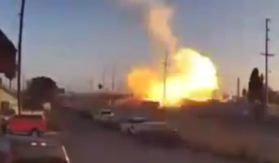 Surveillance video captured the dramatic explosion.