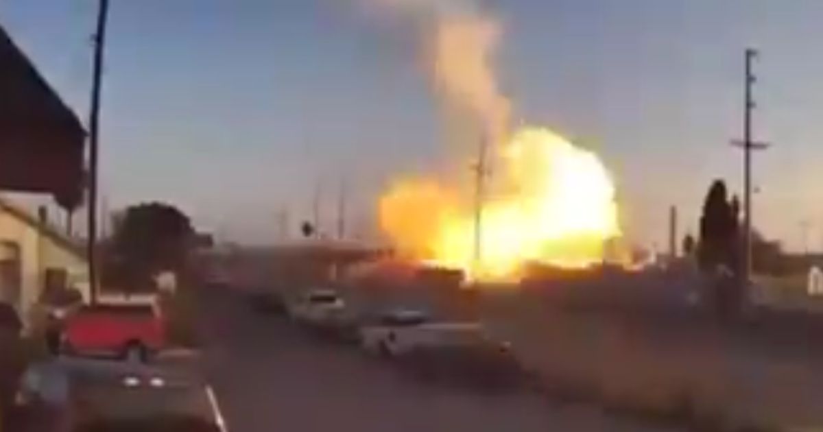 Surveillance video captured the dramatic explosion.