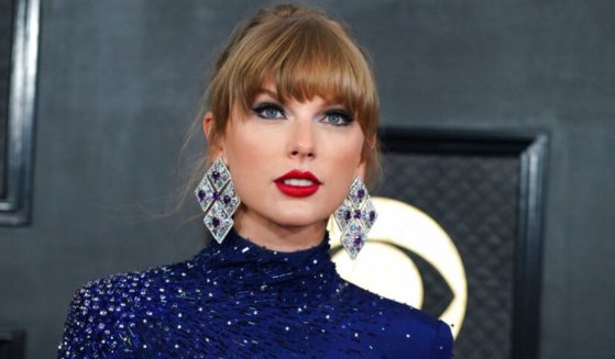 Taylor Swift arrives at the 65th annual Grammy Awards Feb. 5, 2023, in Los Angeles.