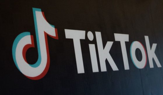 The logo of the social media app TikTok displayed at the launch of the Buy Local Campaign.