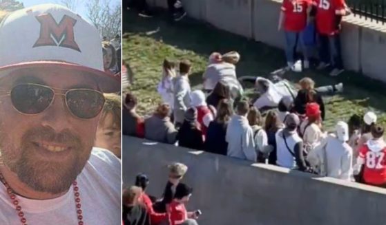 Kansas City Chiefs fan Trey Filter of Wichita, Kansas, helped subdue a suspect in the shooting at the team's Super Bowl victory parade.