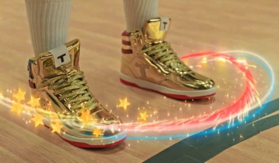 A skit on "Saturday Night Live" depicted Trump sneakers as having special powers.