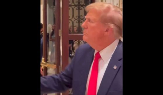 Left-wing commentator Ed Krassenstein shared a clip of former President Donald Trump supposedly shoving someone.
