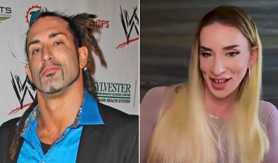 At left is Gabe Tuft as WWE superstar Tyler Reks in 2012. At right is Gabbi Tuft in a Fox News video.