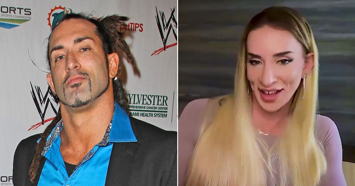 At left is Gabe Tuft as WWE superstar Tyler Reks in 2012. At right is Gabbi Tuft in a Fox News video.