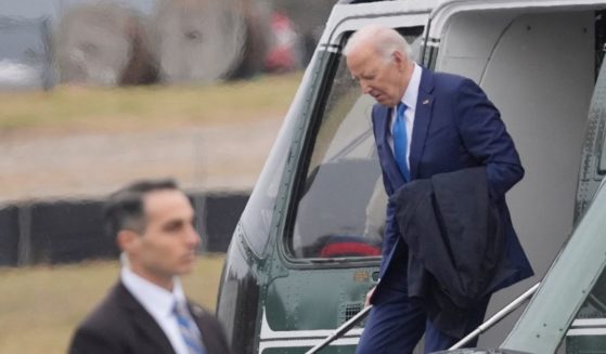 President Joe Biden arriving at Walter Reed National Military Medical Center