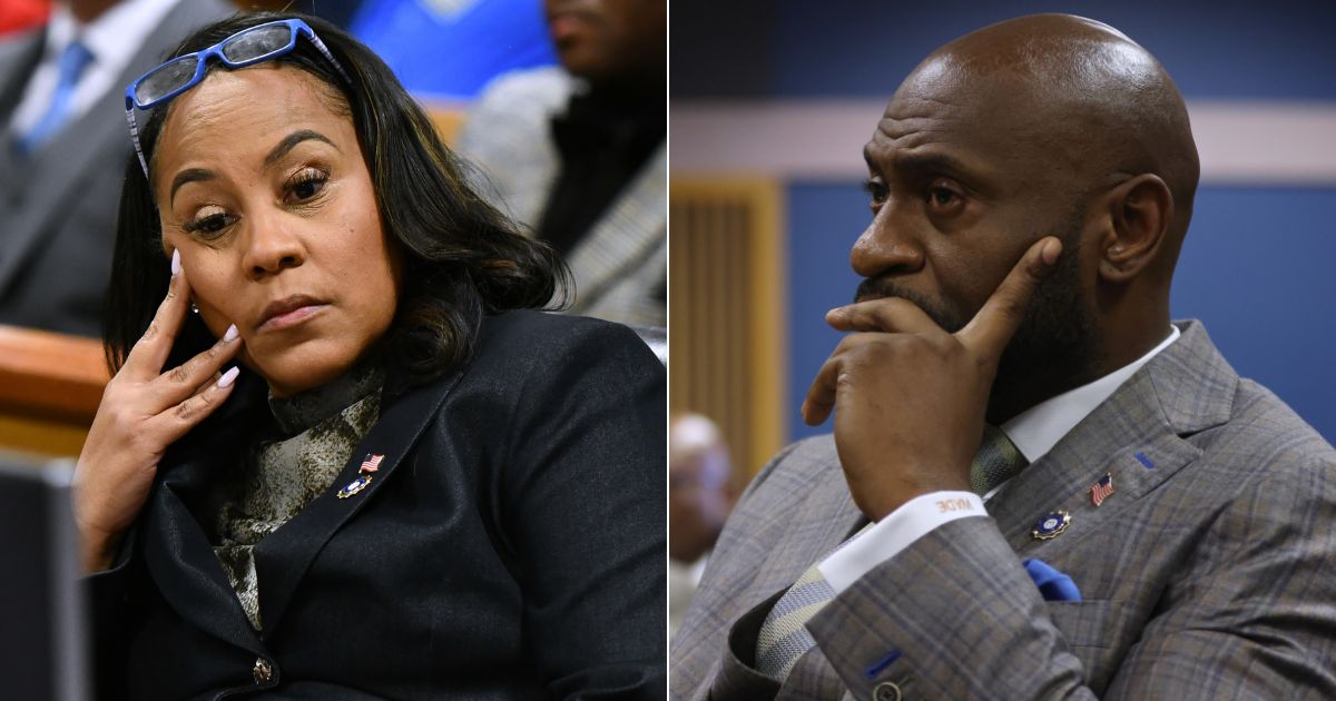 On Thursday, special prosecutor Nathan Wade, right, testified at the Fulton County Courthouse in Atlanta, Georgia, that Fulton County District Attorney Fani Willis, left, had reimbursed him for vacations that they had taken together.