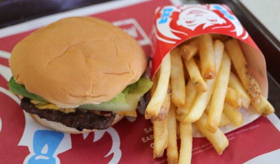 a Wendy's burger and fries
