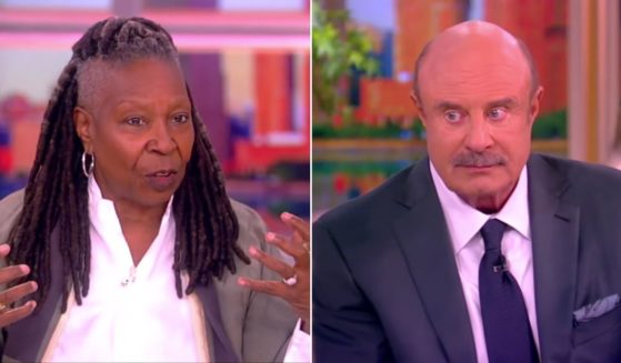 Dr. Phil, right, appeared on "The View" with co-host Whoopi Goldberg.
